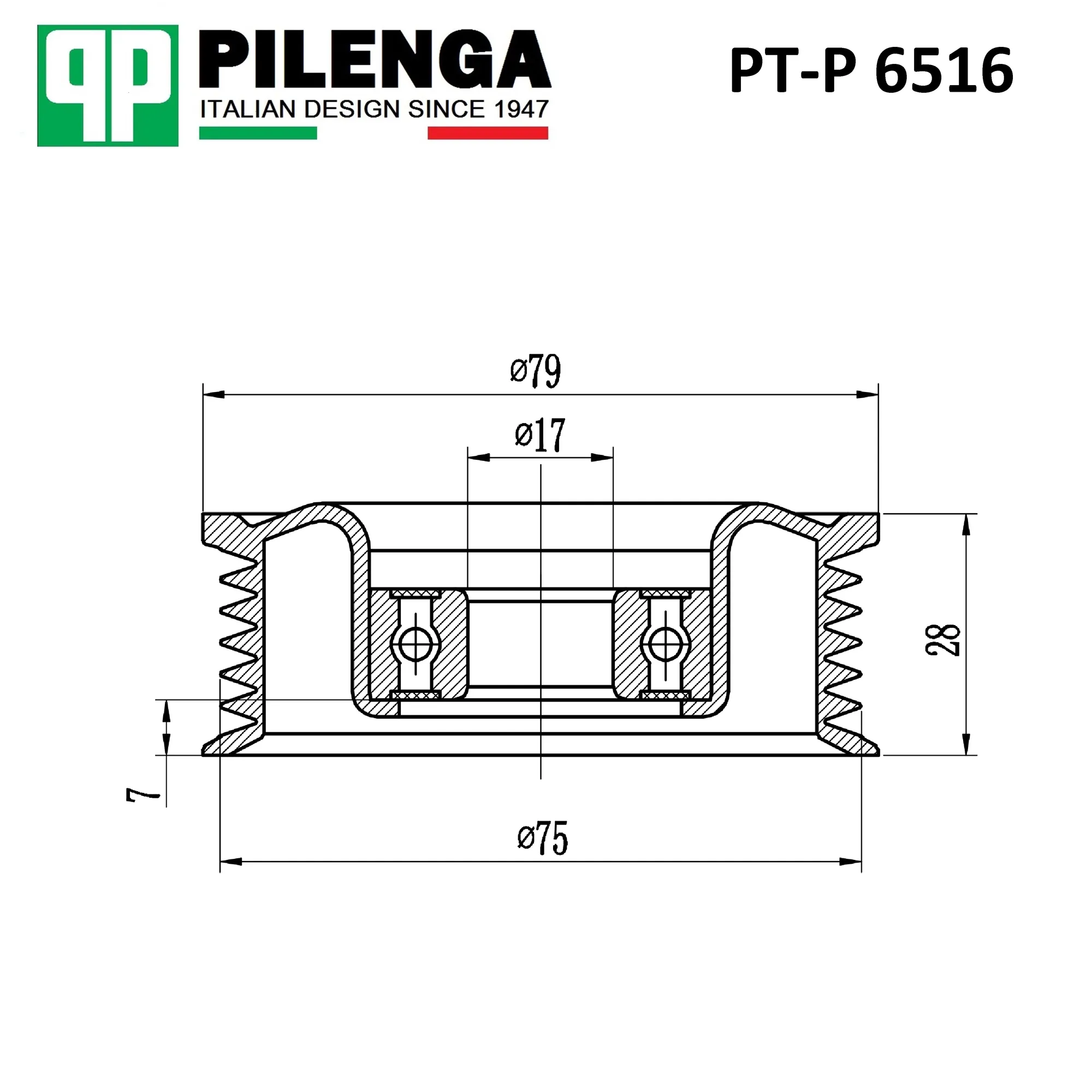 Ролик натяжителя ремня PILENGA PT-P 6516