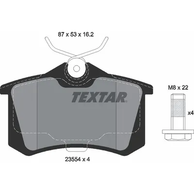 Колодки тормозные задние NISSAN RENAULT TEXTAR 2355406