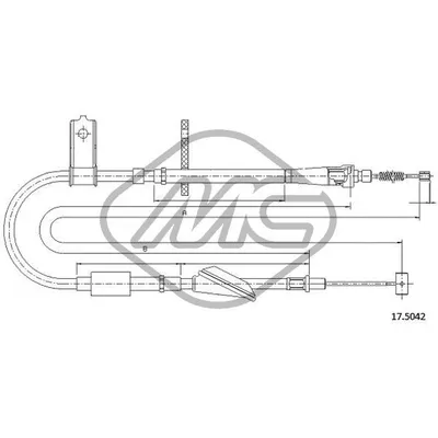 Трос ручника WAGON R+ SX-LH Metalcaucho 83343
