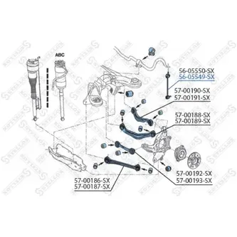 Тяга стаб. зад. п. MB W221 all 05 (5605550_SX) STELLOX 5605549_SX
