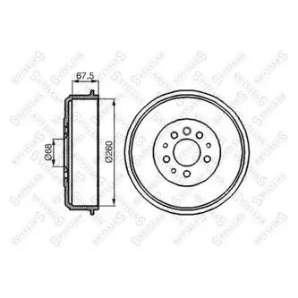 Барабан тормозной VW T4 1.8-2.5TDi 90-96 STELLOX 6026-4709-SX