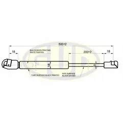 АМОРТИЗАТОР БАГАЖНИКА SEAT LEON (1M1) 11/99- 450N L=500/200MM