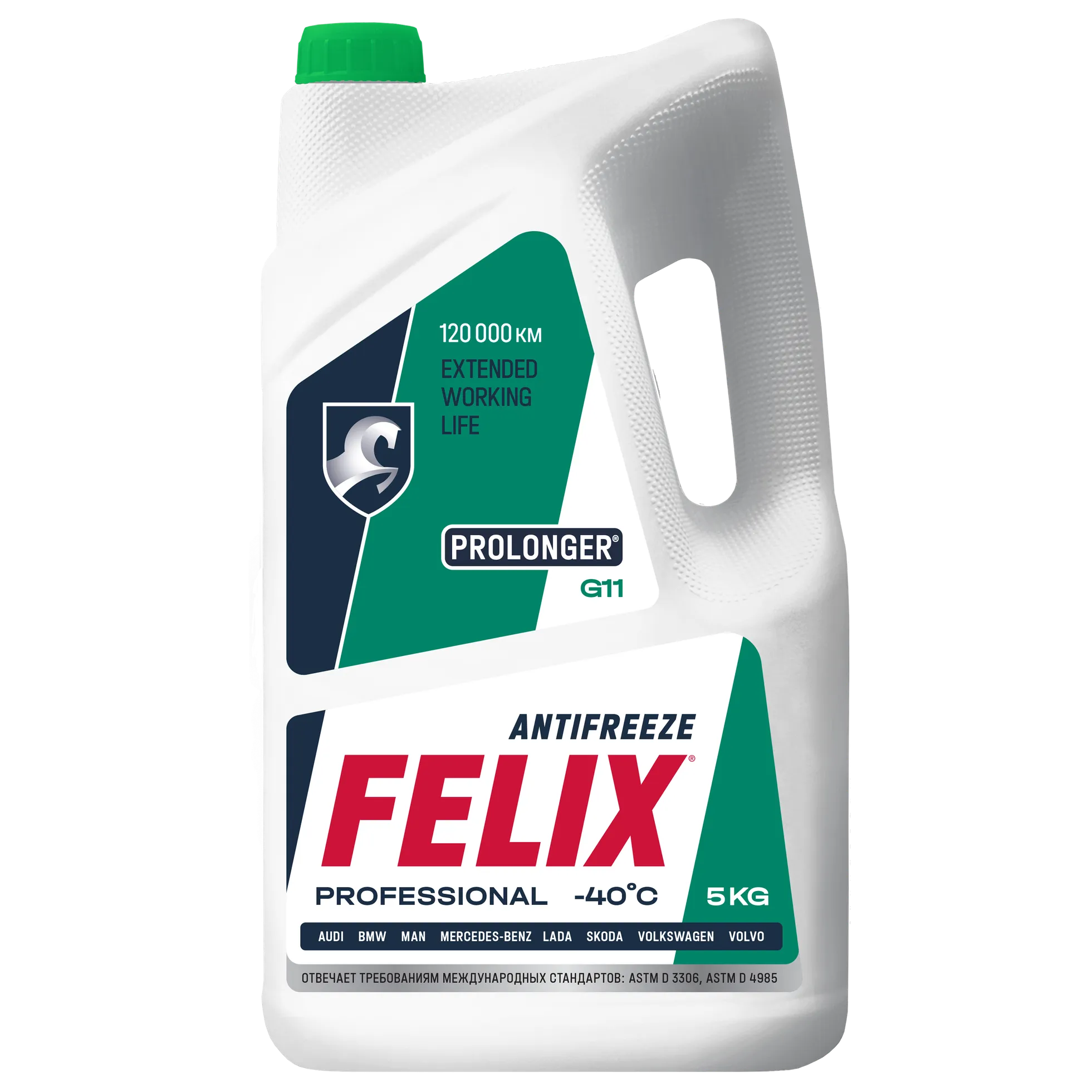 Антифриз Felix PROLONGER готовый -40C зеленый 5 кг 430206031