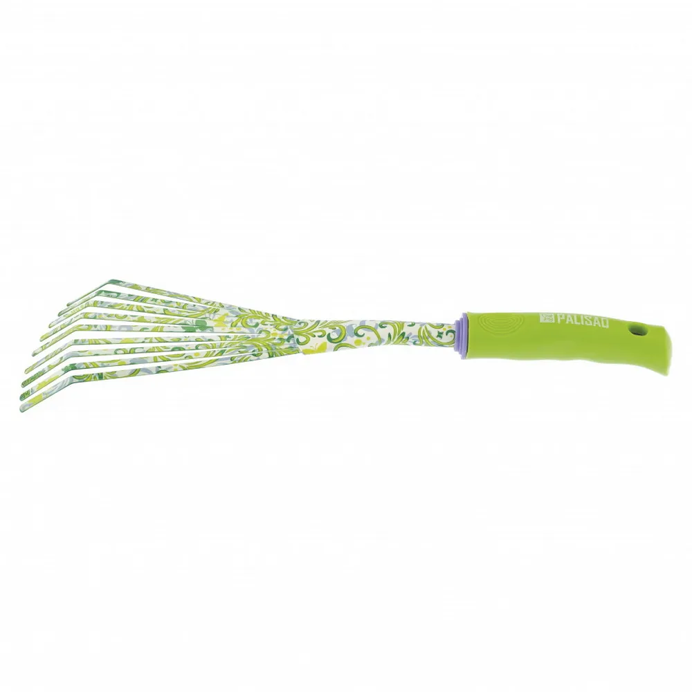 Грабли веерные 9-зубые, 75x385 мм, стальные, пластиковая рукоятка, Flower Green Palisad 62042 PALISAD 62042