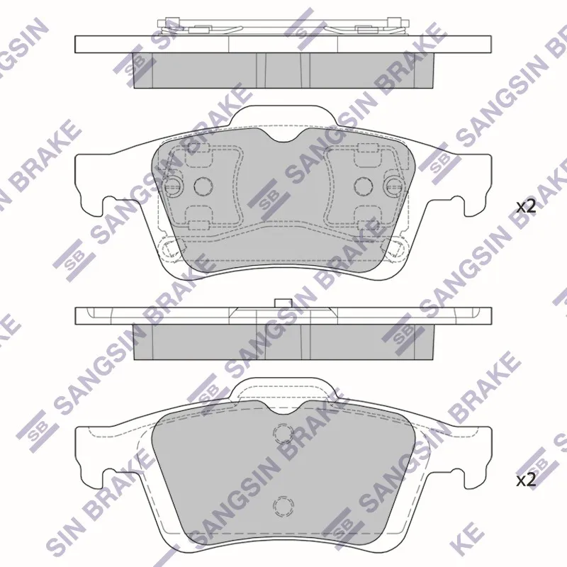 Колодки дисковые з. nissan primera p12 02 SANGSIN BRAKE SP1834