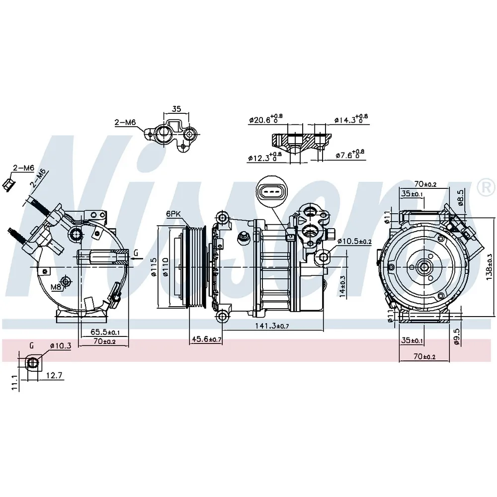 Компрессор кондиционера NISSENS 890617