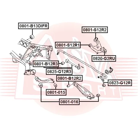 Тяга задняя ASVA 0825G12R3