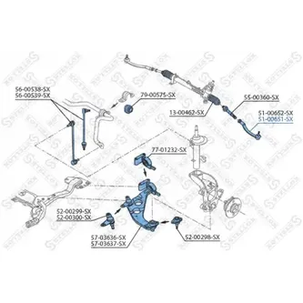 Наконечник рулевой правый Mini Cooper all 03> STELLOX 51-00651-SX
