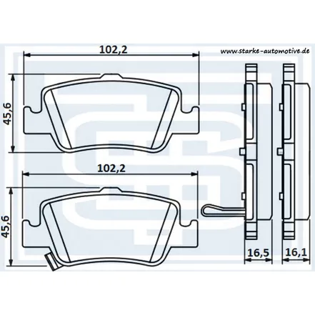 Колодки тормозные TOYOTA COROLLA (E15/E18) задние STARKE 179867