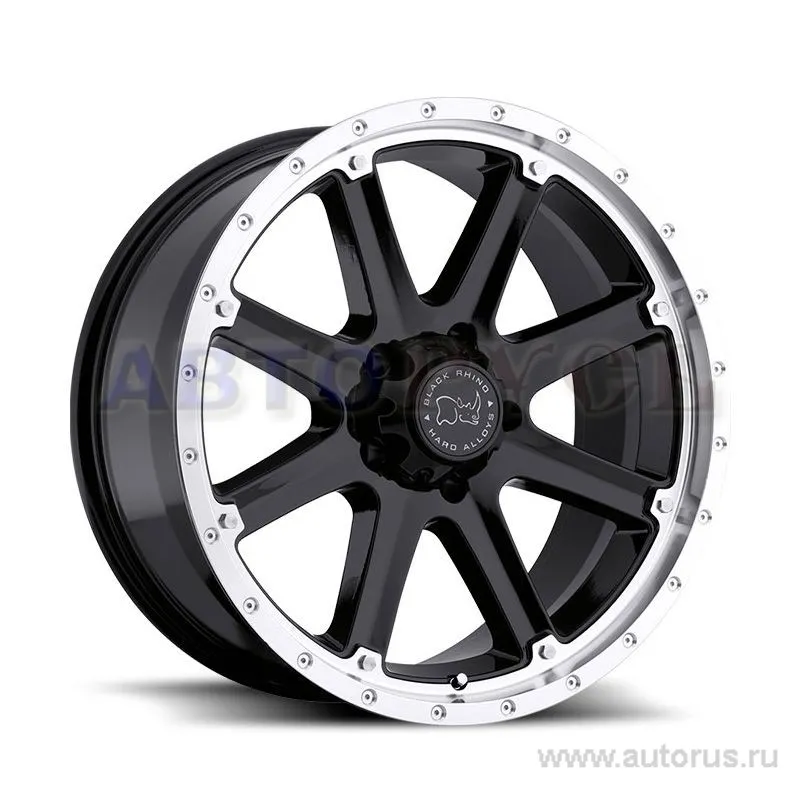 Диск литой R17 9J 8x165/120 ET12 BLACK RHINO Moab Gloss Black 1790MAB128165B22