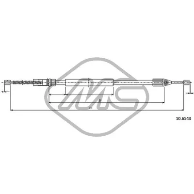 Трос ручника REN TWINGO ALL C/ABS DX/SX-RH/LH Metalcaucho 83074