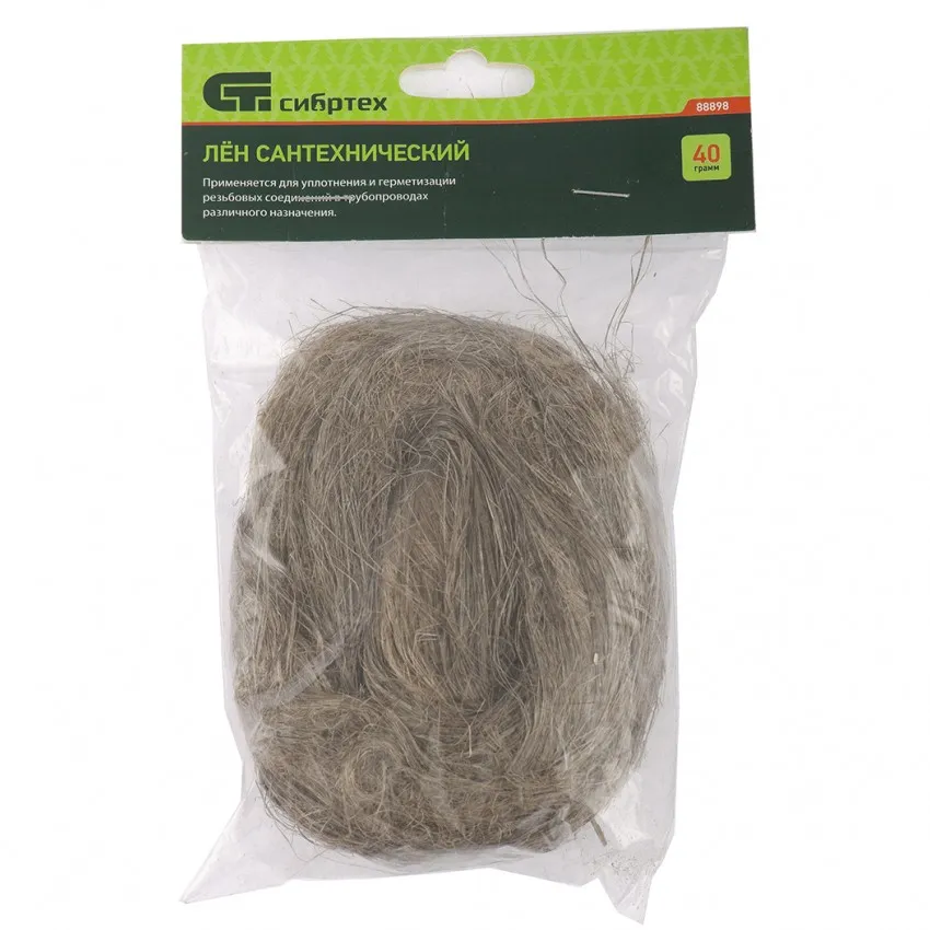 Лен сантехнический, 40 г СИБРТЕХ 88898