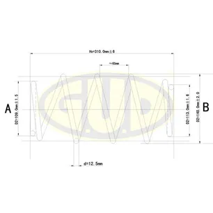 ПРУЖИНА ПЕР Opel Zafira 2.2 16V/2.0Di/2.2DTi 99-05 GCS063468