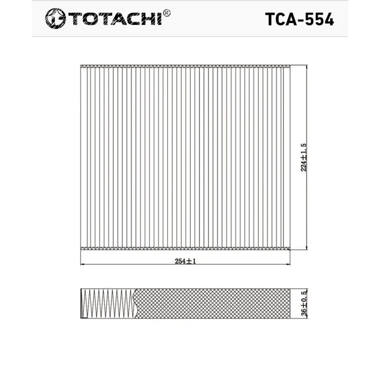 Фильтр салона TOTACHI TCA-554 A 463 830 00 18 CU 26 010 TOTACHI TCA-554