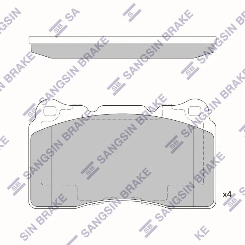 Колодки передние SANGSIN BRAKE SP4145A