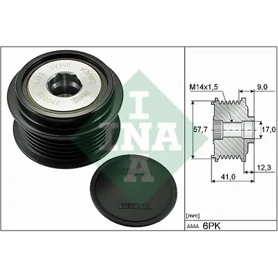 Шкив генератора INA 535031310