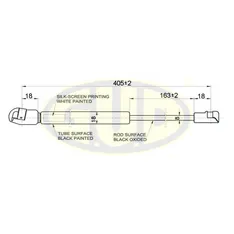 АМОРТИЗАТОР КАПОТА VW TOURAN (1T1, 1T2) 02/03-12/06 460N L404,5/163MM G.U.D ggs010203
