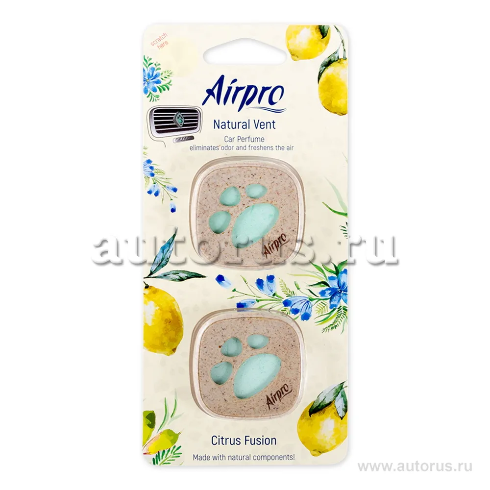 Ароматизатор Лапки жидкий клипса цитрус AIRPRO 1119028