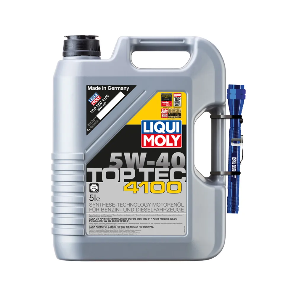Масло моторное LIQUI MOLY Top Tec 4100 5W-40 синтетическое 5 л 7501D