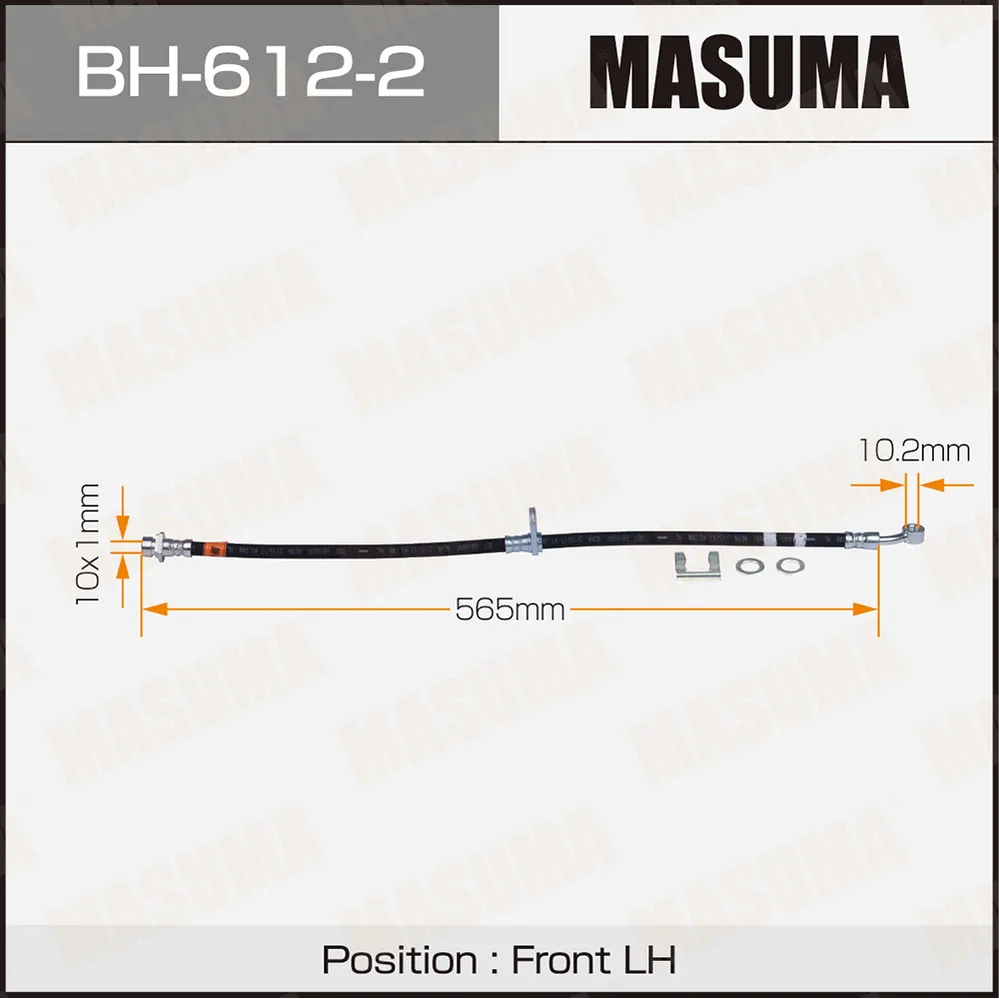 Шланг тормозной MASUMA BH-612-2