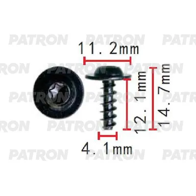 Винт металлический (комплект 10шт) Audi,Seat,Skoda,Volkswagen применя PATRON P37-1532S