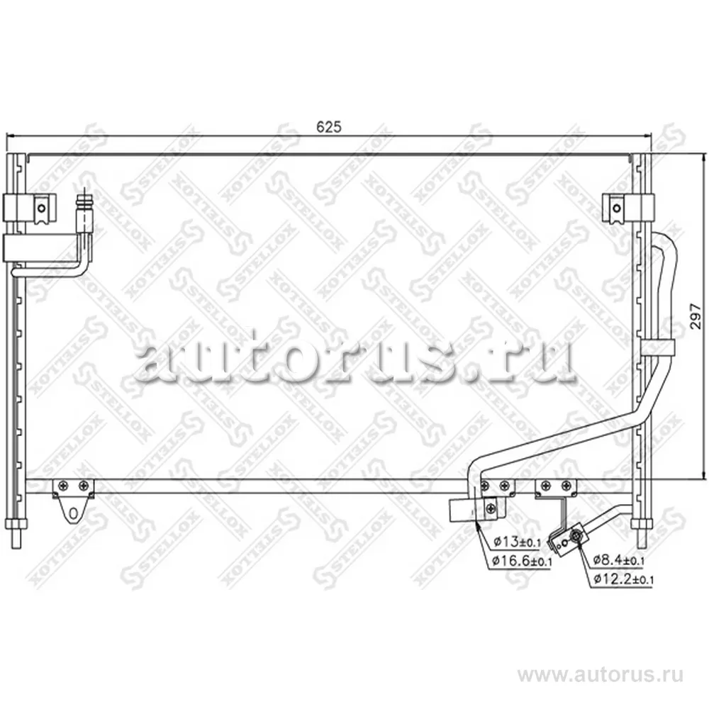 Радиатор конд. Mazda 323 1.5/1.8 94-98 STELLOX 1045329_SX