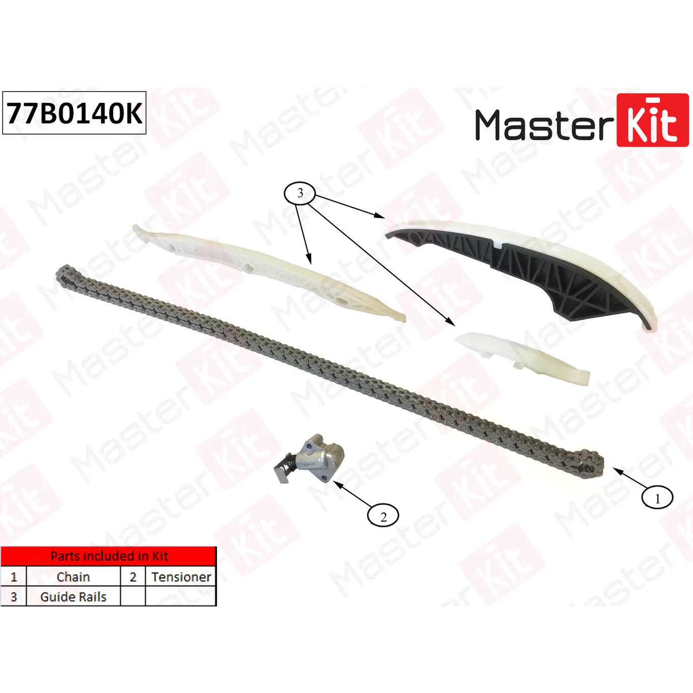 Комплект цепи ГРМ (без звездочек) VAG CJXC 77B0140K MASTERKIT 77B0140K