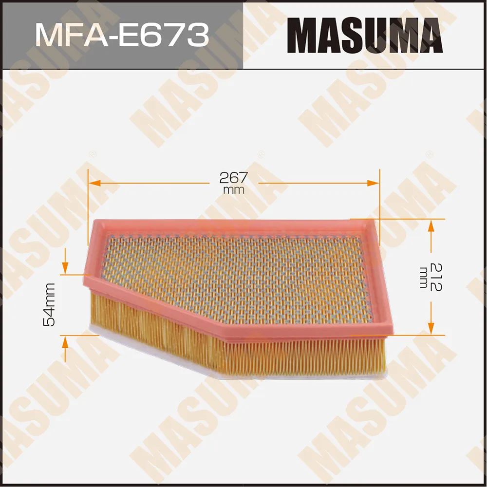Фильтр воздушный BMW 5/7/X3/X4/X5/X6/X7 16-> MASUMA MFA-E673