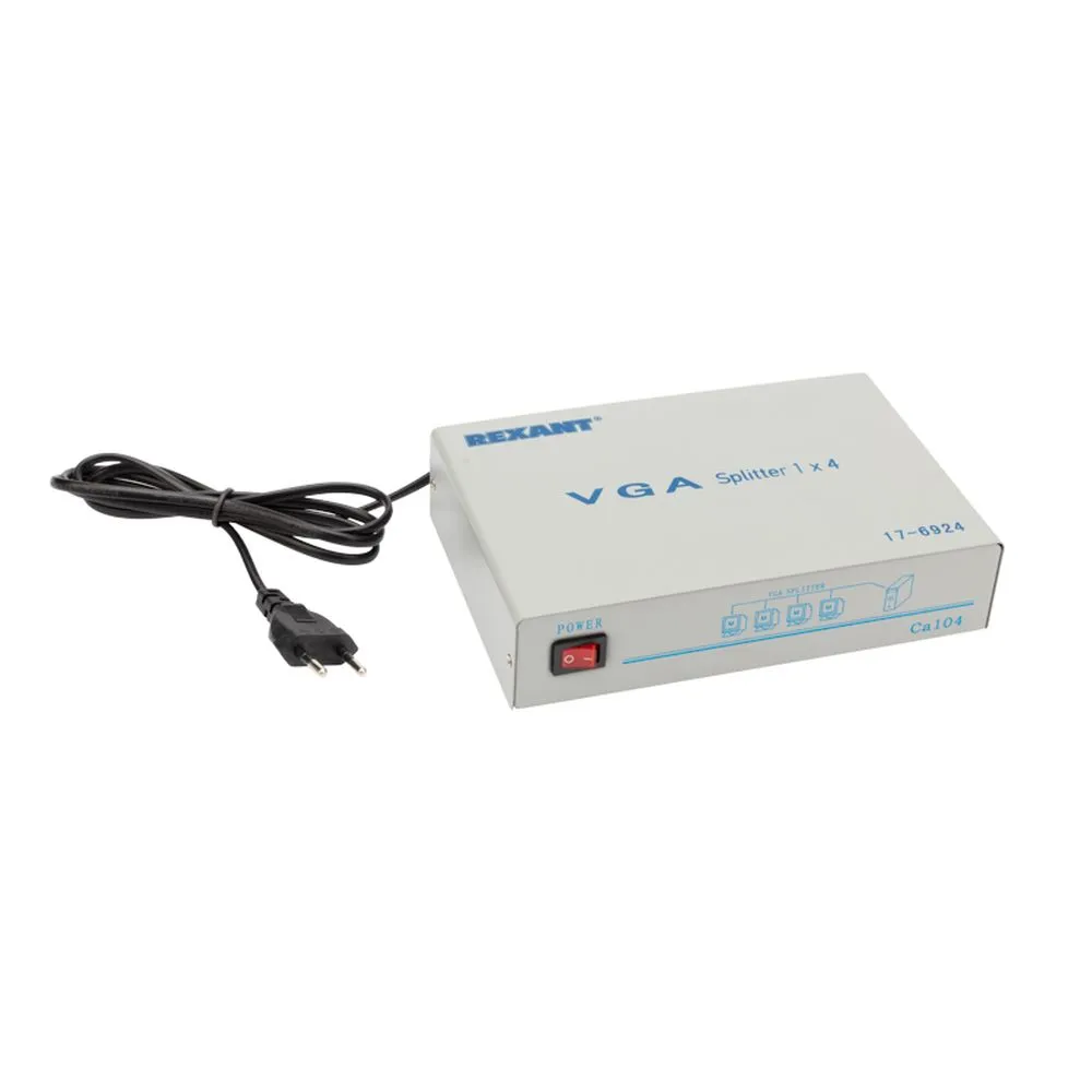Делитель гнездо VGA на 4 гнезда VGA, 150 МГц, металл REXANT 17-6924
