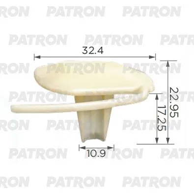 Клипса пластмассовая GM применяемость: крепление заднего крыла PATRON P37-3883