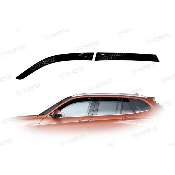 Дефлектора на окна BMW X1 (E84) 2009-2012, 2012-2015EuroStandard деф.окон Cobra Tuning BE20409