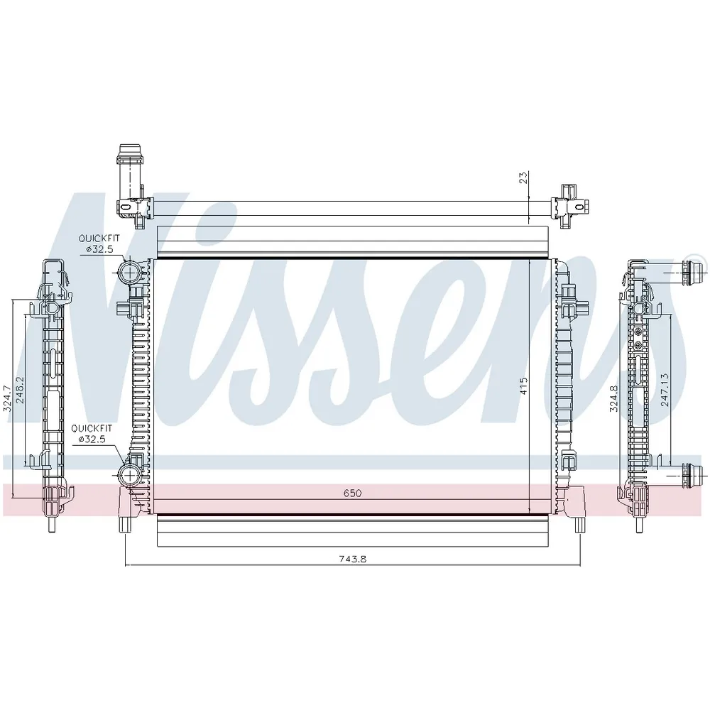 Радиатор основной NISSENS 65327