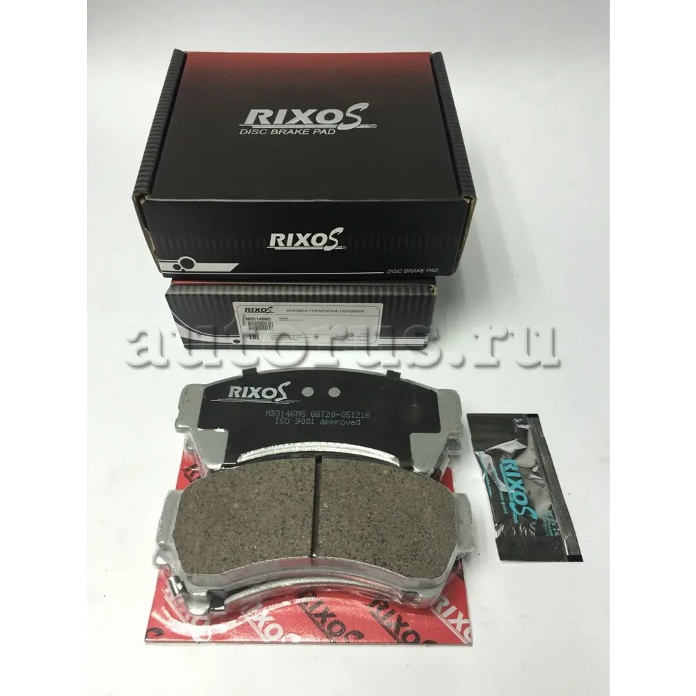 КОЛОДКА ТОРМОЗНАЯ ДИСКОВАЯ передняя MAZDA 6 (GH) 1.8-2.5 07- (в комл. противошумная пластина, смазка RIXOS md3146ms