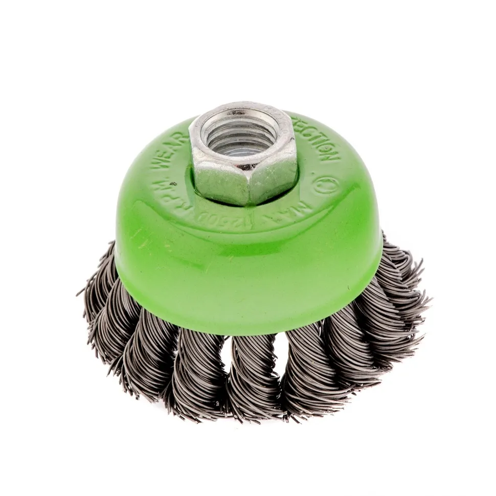 Щетка для УШМ, 65 мм, М14, чашка, крученая проволока 0,5 мм СИБРТЕХ 746207