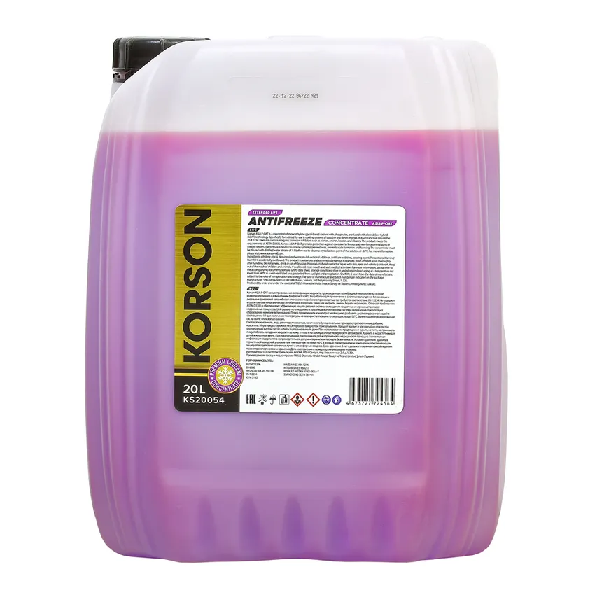 Антифриз KORSON ASIA Р-ОАТ концентрат фиолетовый 20 л KS20054