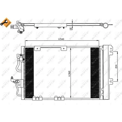 Радиатор кондиционера NRF 35554
