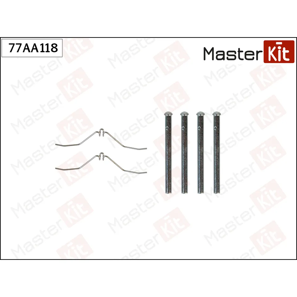 Комплект установочный тормозных колодок Mazda 323 III (BF) 1985 - 1991 MASTERKIT 77AA118