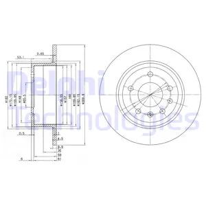 Диск тормозной задний DELPHI BG2381