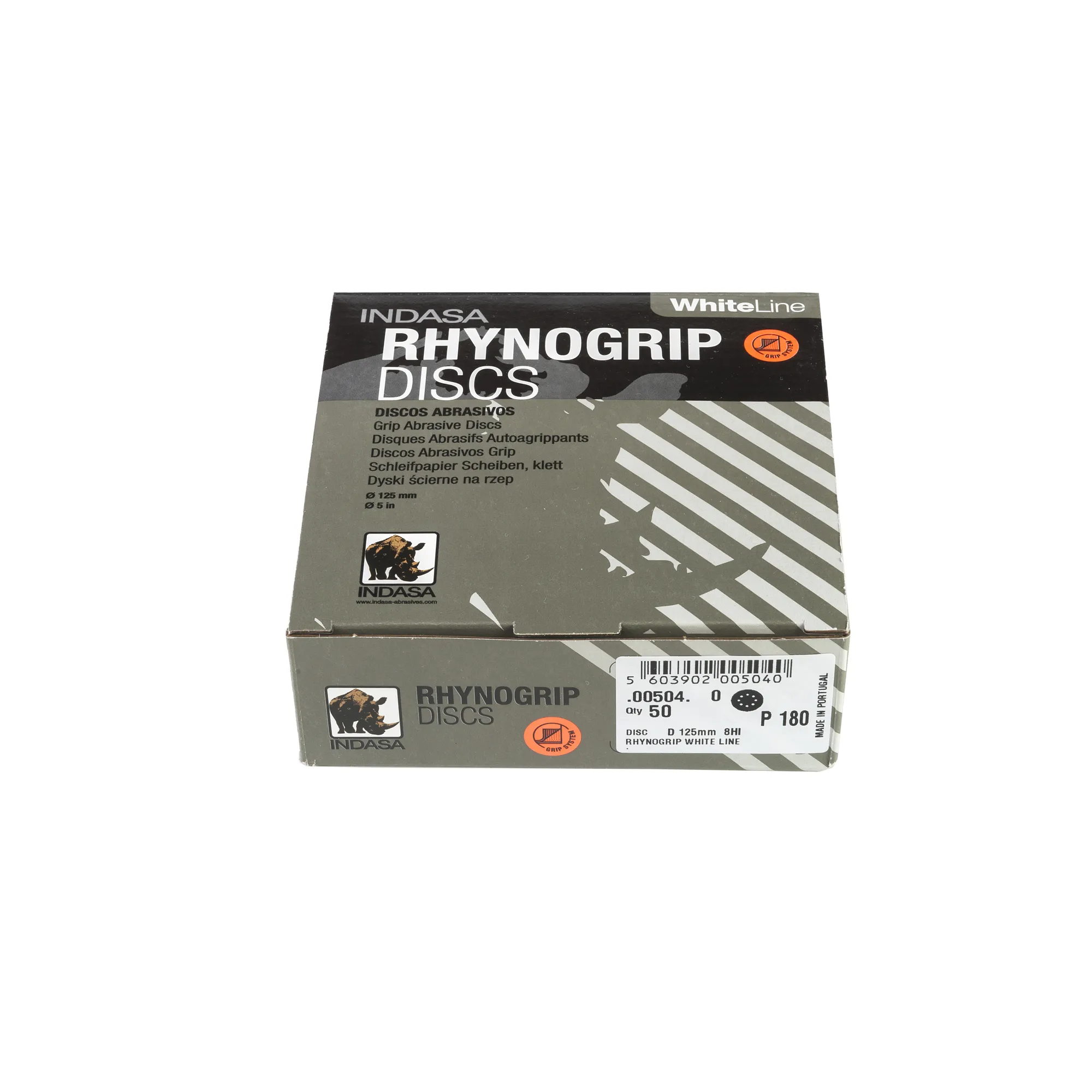 Круг RHYNOGRIP (8H) D125 мм Р180 Indasa 00504