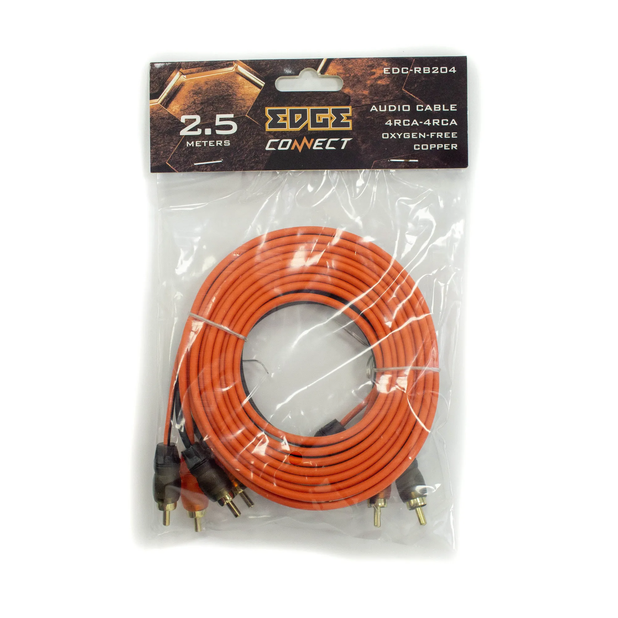 Кабель edc-rb204 межблочный медный 4rca-4rca - 2.5 м EDGE EDC-RB204