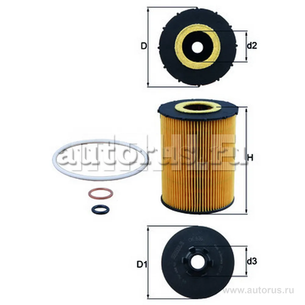 Фильтр масляный KNECHT/MAHLE OX636D