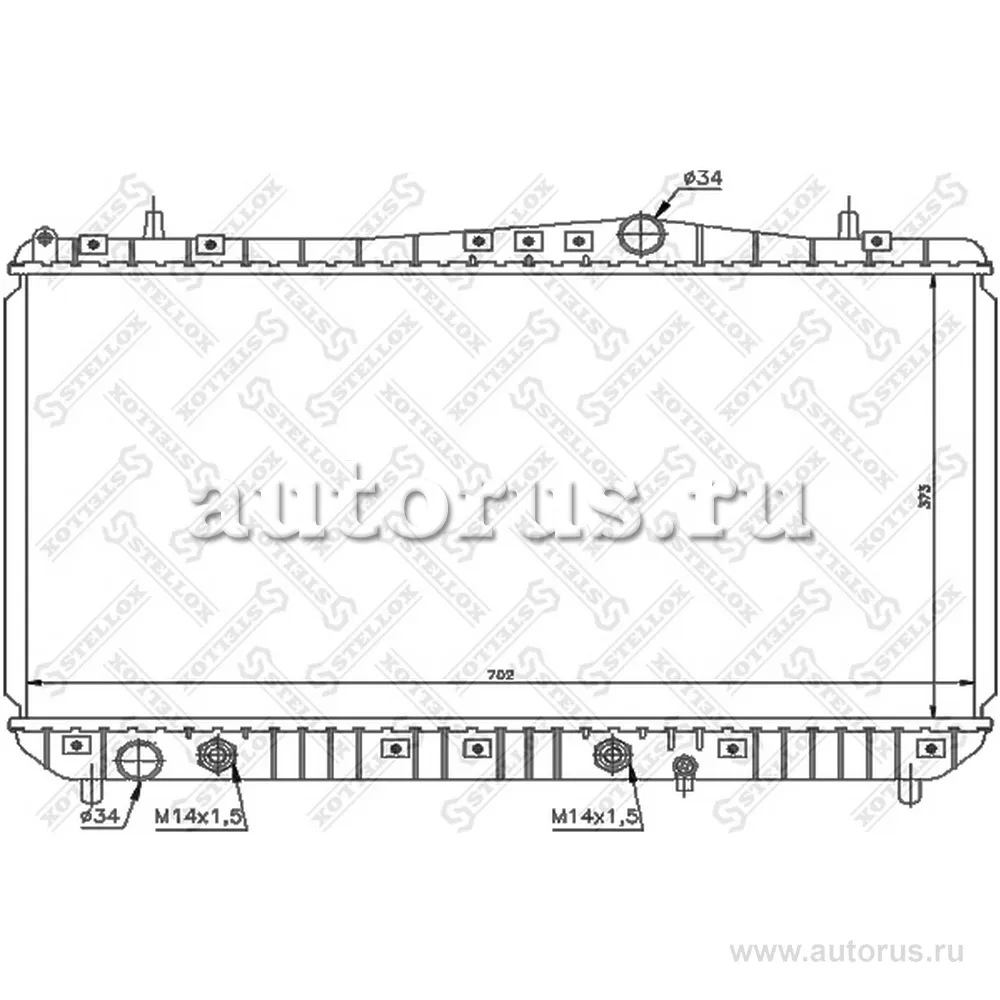Радиатор Daewoo Rezzo 1.8/2.0 АКПП 00 STELLOX 1025322_SX