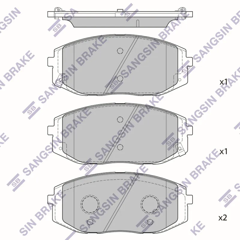 Колодки передние HYUNDAI STARIA SANGSIN BRAKE SP4509