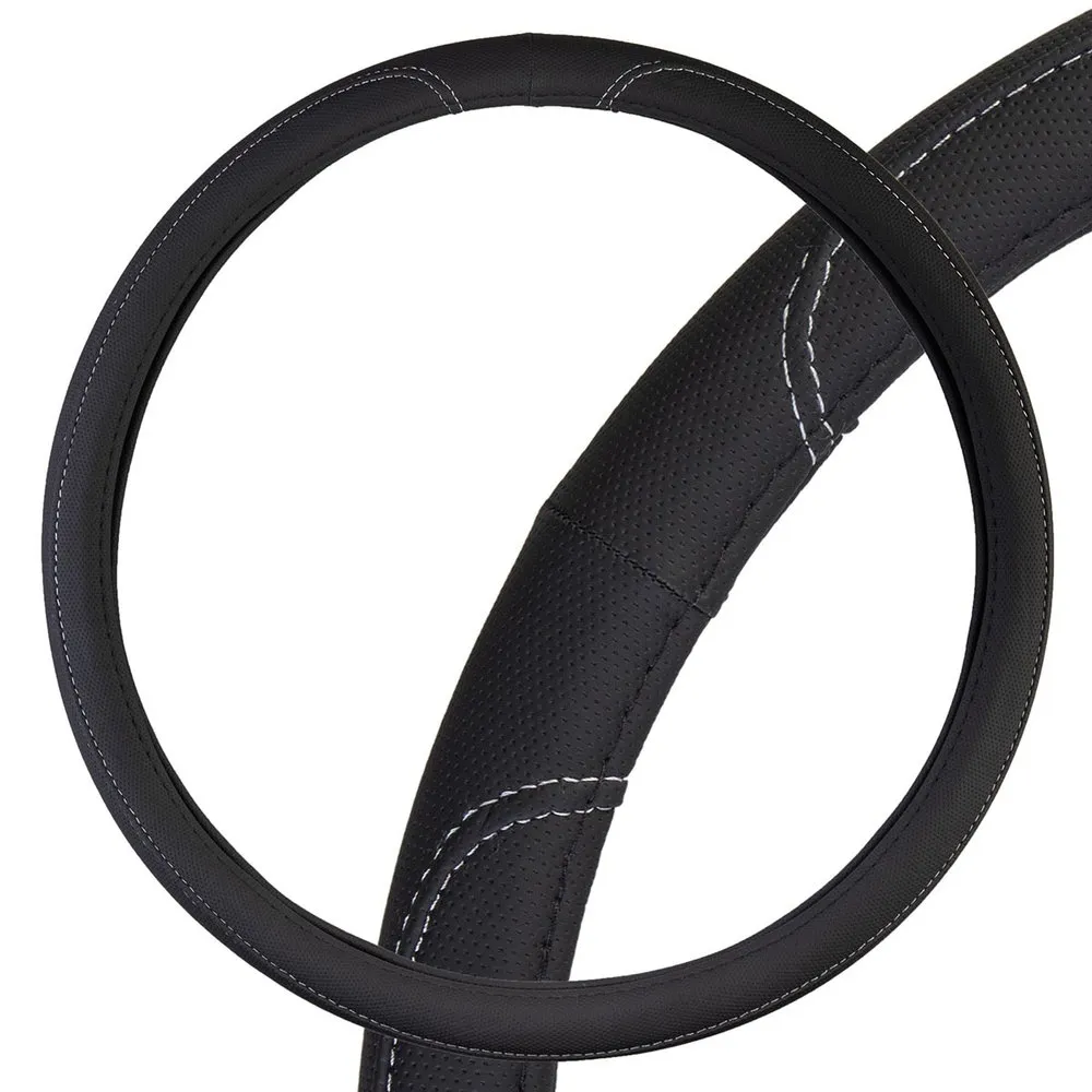 Оплетка Large-2 3XL Черная с серой прострочкой экокожа, SKYWAY SKYWAY S01102493