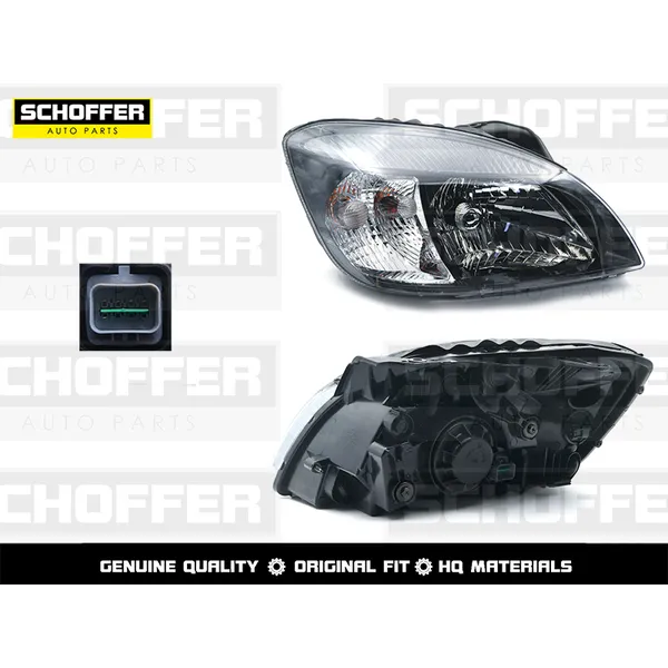 Фара правая Kia Rio 2 JB (2009-2011) черная SCHOFFER SHF12087