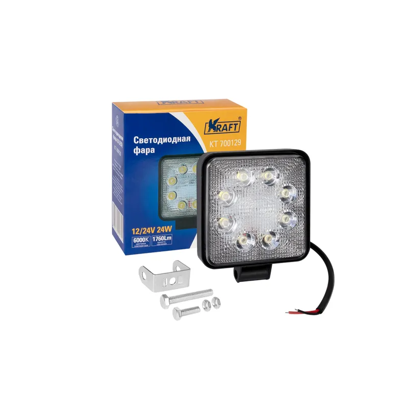 Светодиодная фара 8LED 9-60V 24W KRAFT KT 700129 KRAFT KT700129