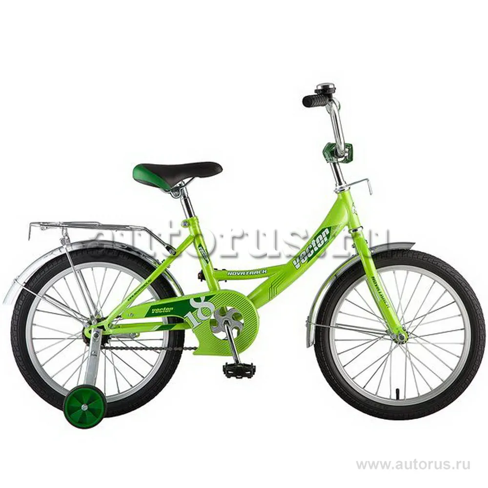 Велосипед 18 детский Novatrack Vector (2018) количество скоростей 1 рама сталь зеленый