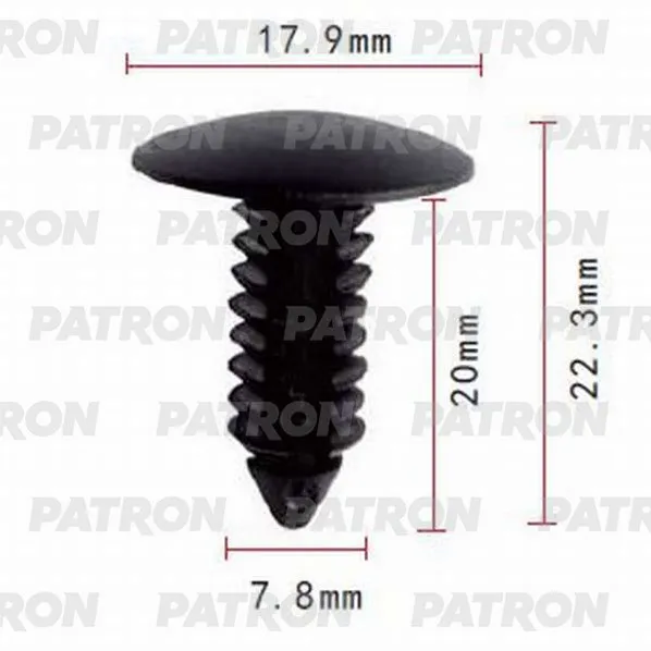 Клипса пластмассовая Chrysler, Dodge, Ford, GM, Opel применяемость: защ PATRON P37-0666