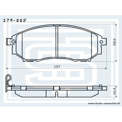 Колодки тормозные NISSAN PATHFINDER III (R51) передние STARKE 179885