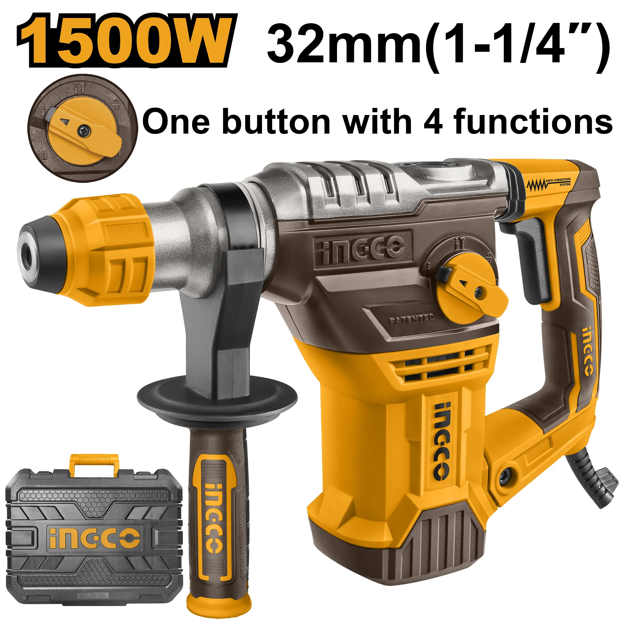 Перфоратор INDUSTRIAL INGCO RH150068